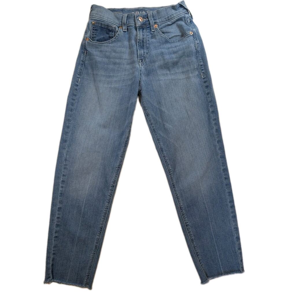 Ariat Women’s Boyfriend High Rise Jeans 27R Cropped Raw Hem Western Denim